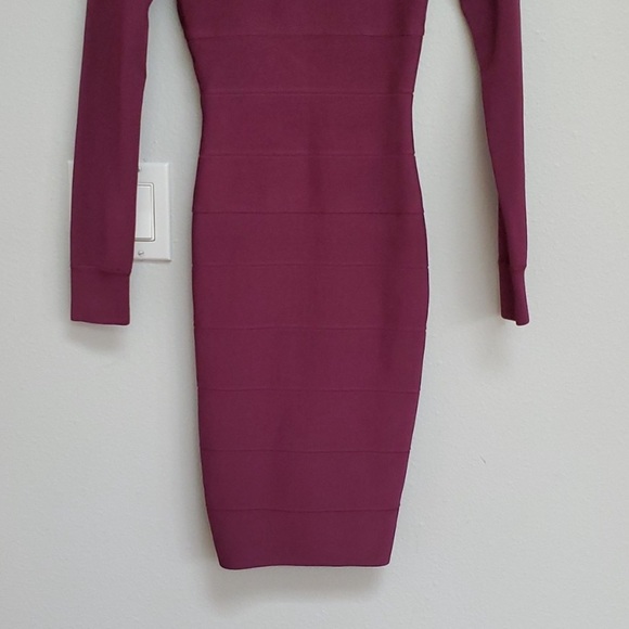Herve Leger Paris Amethyst Long Sleeve Dress - Picture 5 of 11